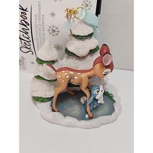 Disney Store Parks 2025 Bambi & Thumper Christmas Tree Sketchbook Ornament NWT
